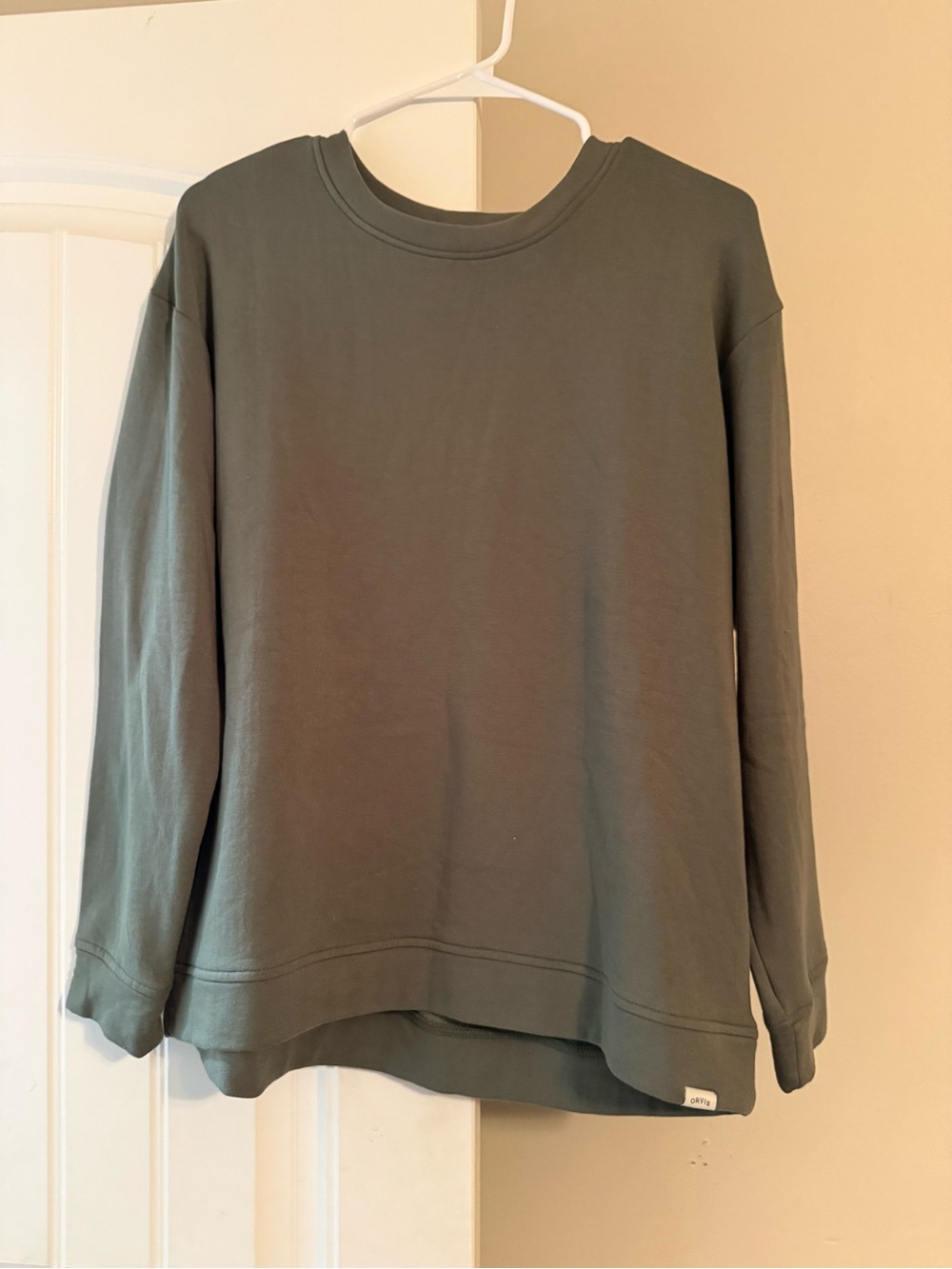 Orvis Men's Crewneck Sweater in Olive